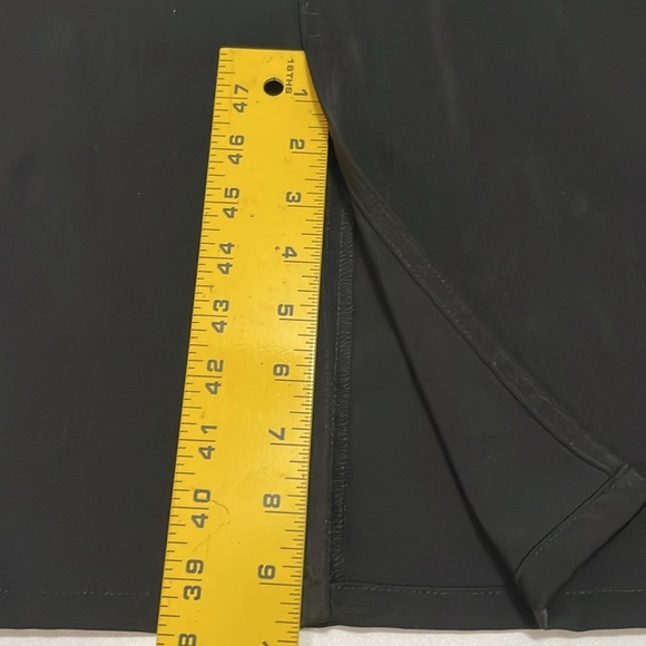 POLO JEANS Black‎ Zip Up Skirt w Slit & Back Pockets Size 14 EUC Preppy Academia - Picture 8 of 11